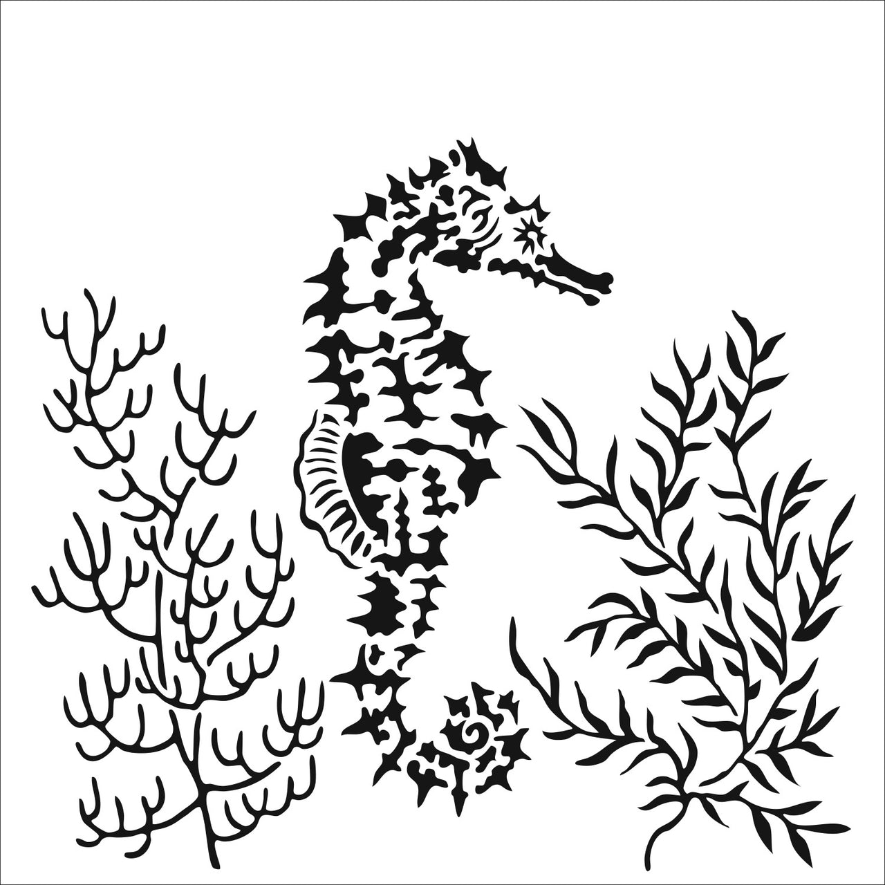The Crafter's Workshop Crafter's Workshop Template 6"X6" - Seahorse
