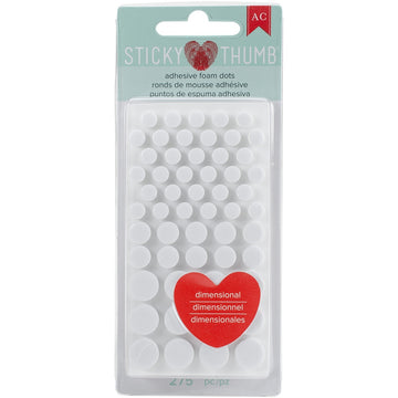 ODDITIES Sticky Thumb Dimensional Adhesive Foam White Dots