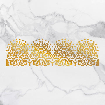 Artdeco Creations Couture Creations Peaceful Peonies Hotfoil Stamp - Lacey Border 4.2"X1.2"