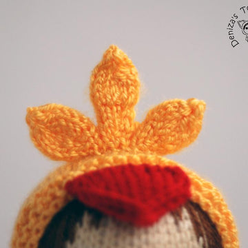 Yellow Chicken Doll. Easter Doll. Tanoshi series toy.