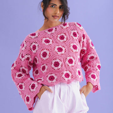 Carnation Hexagon jumper