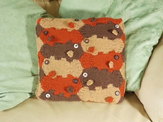Tessellated Latimeria coelacanth cushion
