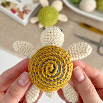 No sew crochet turtle pattern Amigurumi keychain plush charm Crochet sea animals keyring car hanger