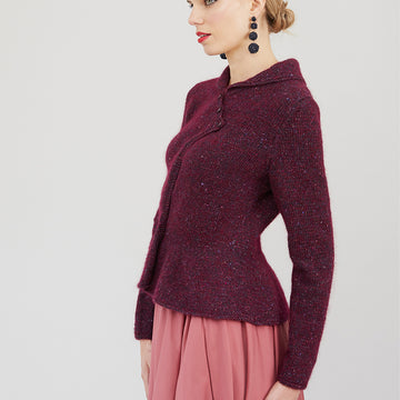 Delphine Jacket - Knitting Pattern For Women in Debbie Bliss Fine Donegal & Angel
