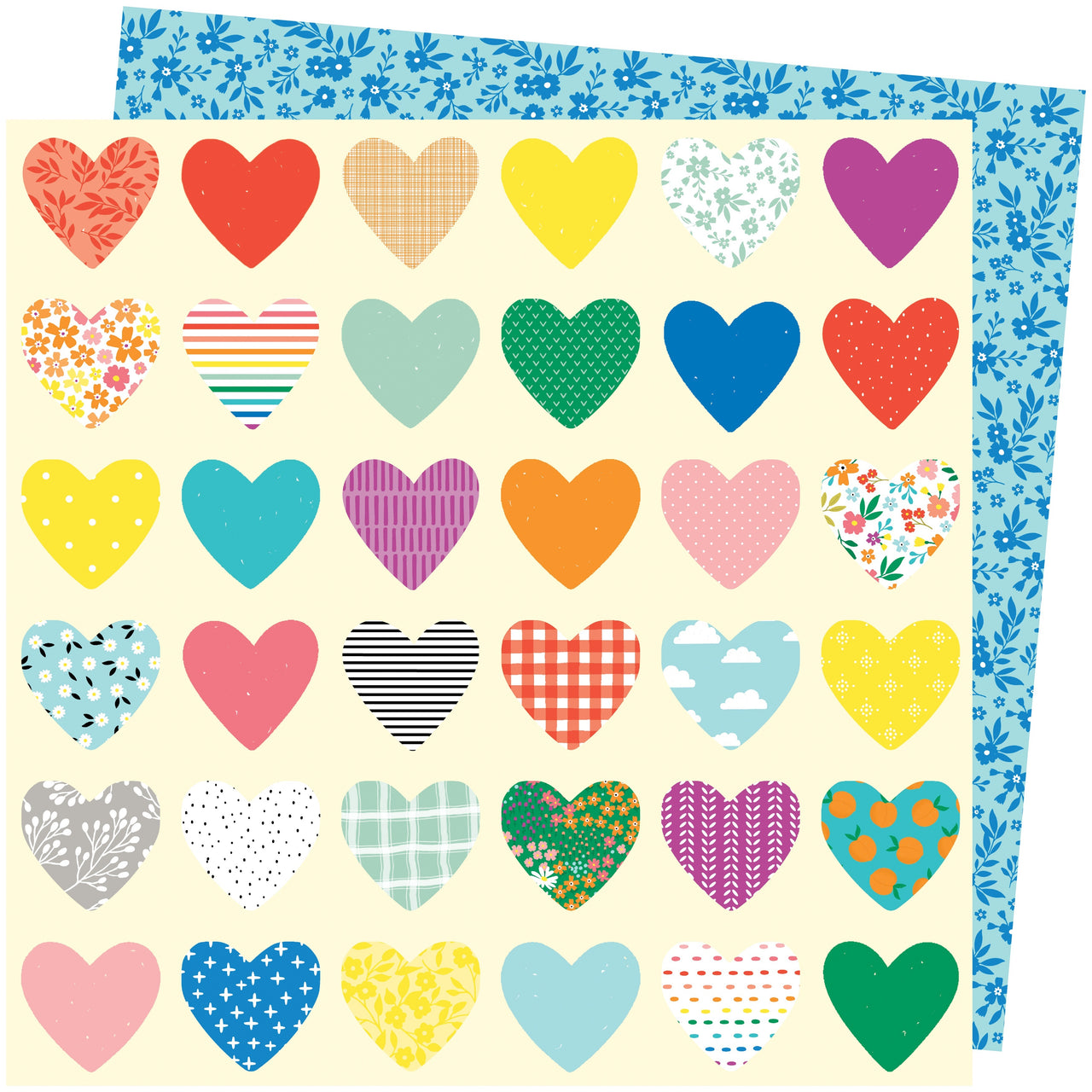 American Crafts Amy Tan Picnic In The Park Double-Sided Cardstock 12"X12" 25/Pkg - Whole Lotta Love
