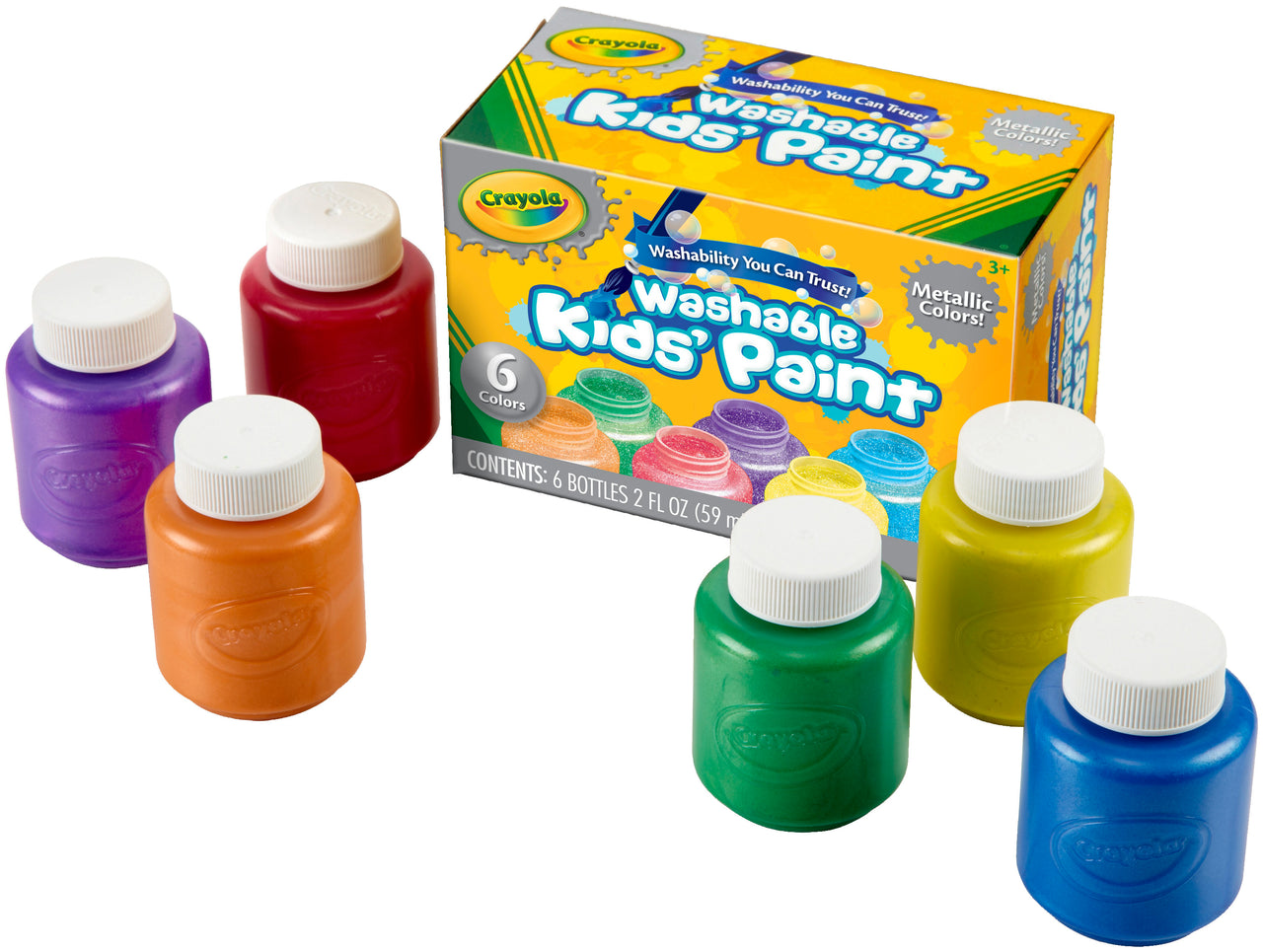 Crayola Washable Kids Paint 2oz 6/Pkg - Metallic