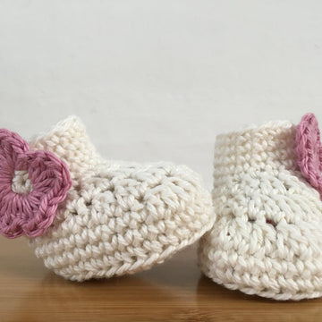 Crochet Flower Booties