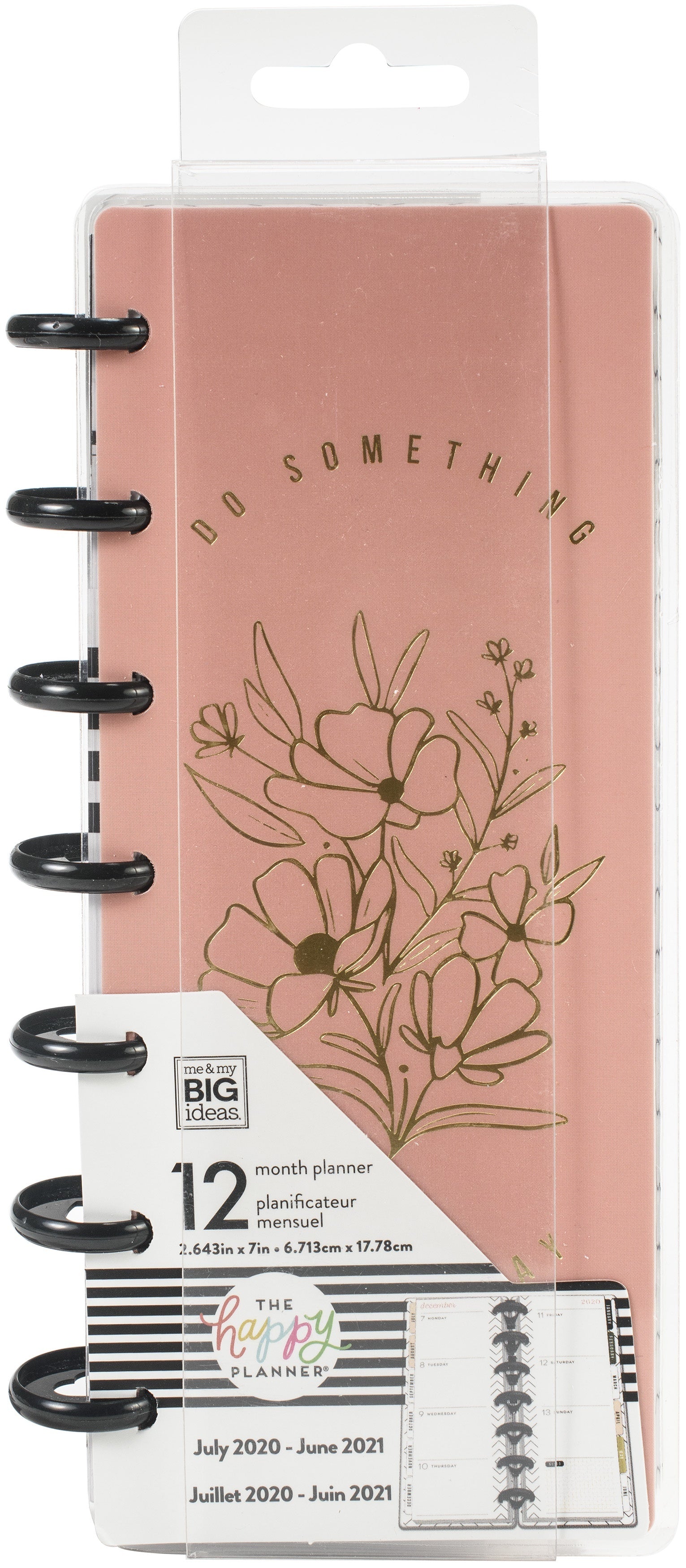 Happy Planner 12-Month Dated Skinny Mini Planner - Something Good Today, July 2020
