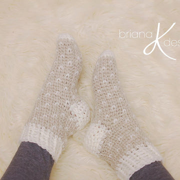 Winter Crochet Slipper Socks