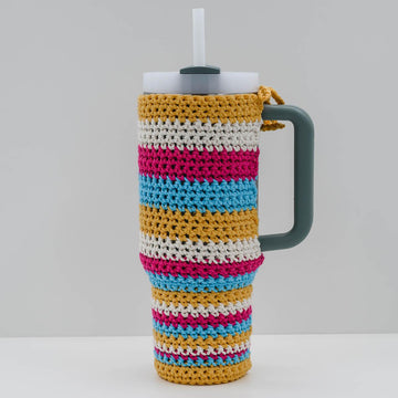 Striped Crochet Stanley Cup Cover