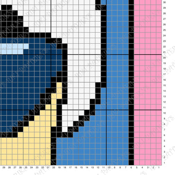Bluey Face Pink Heeler Blanket Puppy Throw Cattle Dog Crip C2C CROCHET PATTERN
