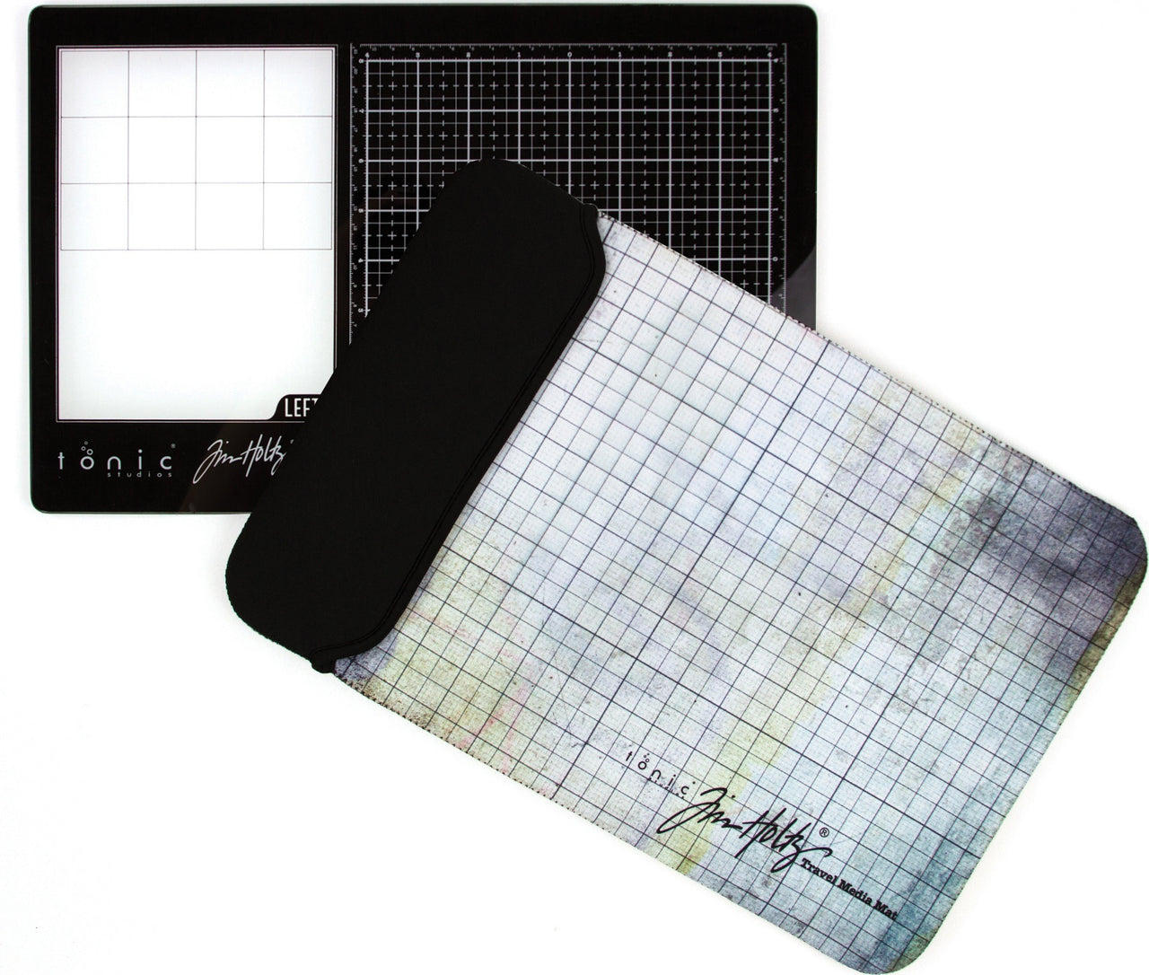Tonic Studios Tim Holtz Travel Glass Media Mat 10.25"X15.5" - Left-Handed