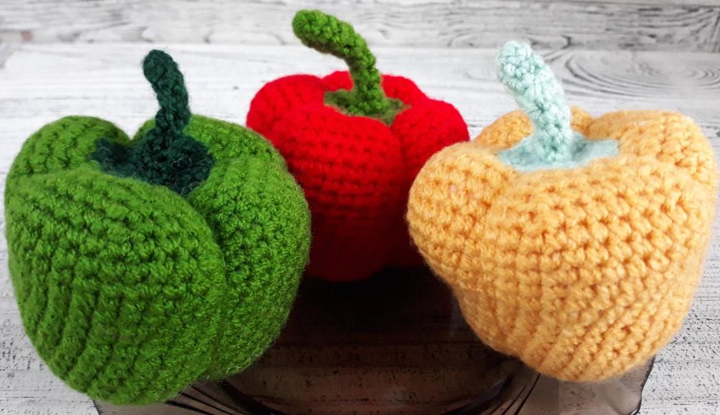 Crochet Bell Pepper Pattern: Montessori Baby Toy, Gaming Decor (PDF Pattern)