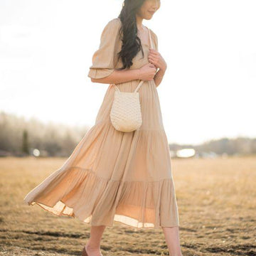 Rosette Drawstring Bag