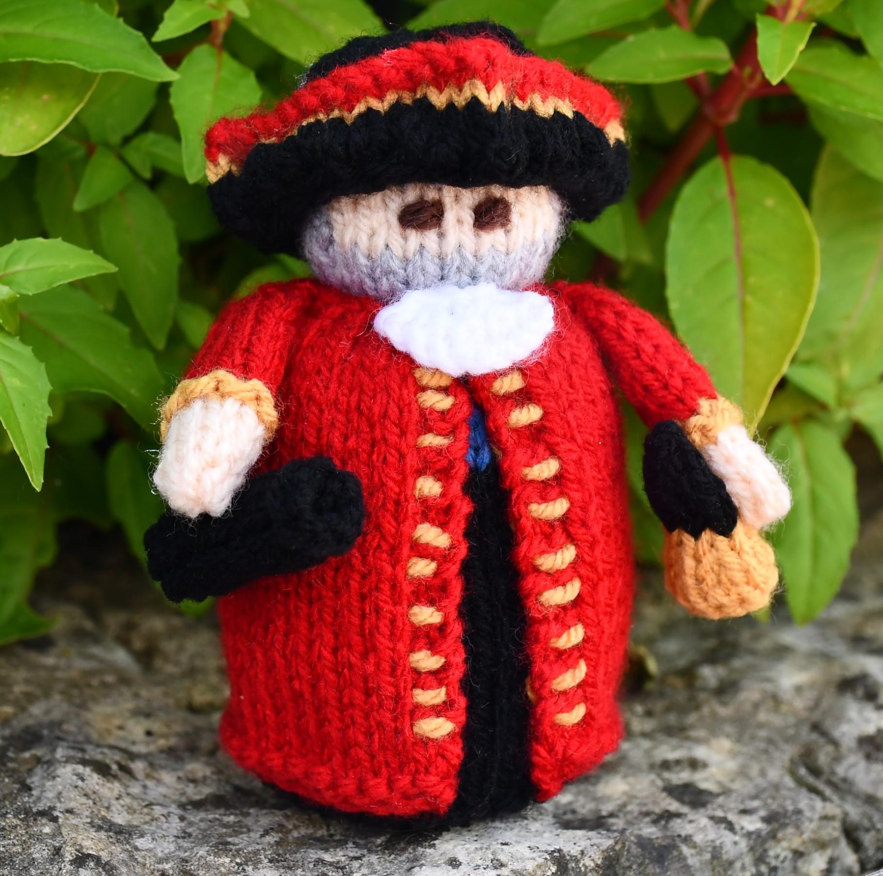 Victorian Town Crier Doll Knitting Pattern - Toy Knitting Pattern