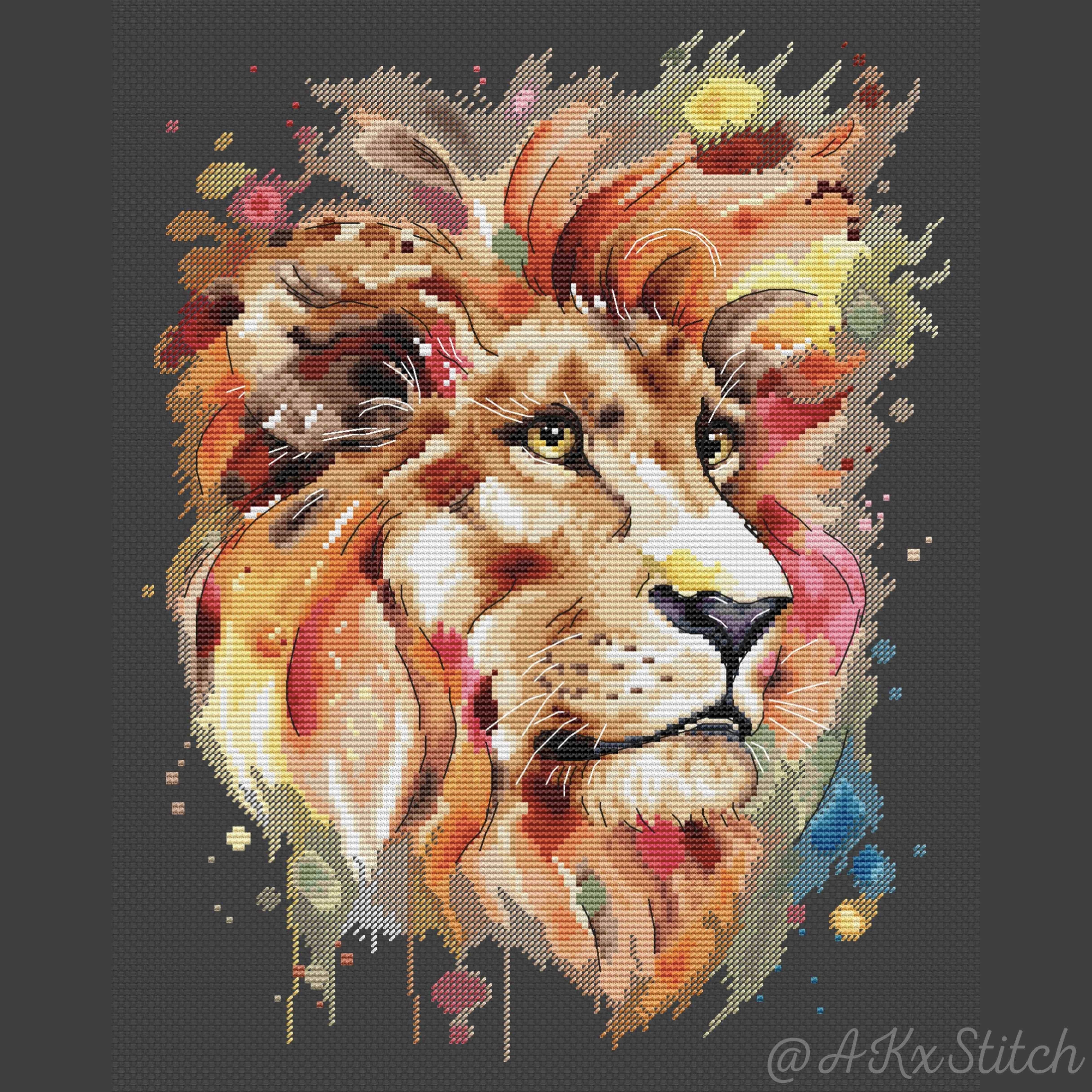Leo The Lion Cross Stitch PDF Pattern