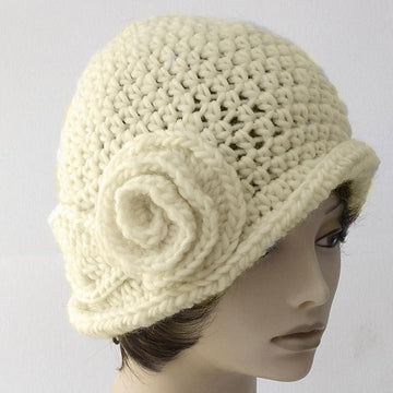 1920's Flower and Leaf Cloche Hat