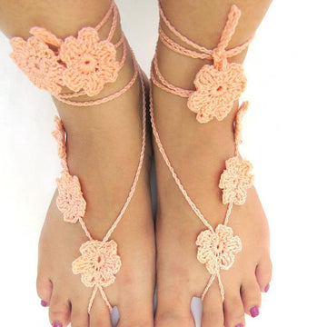 Flower barefoot sandals