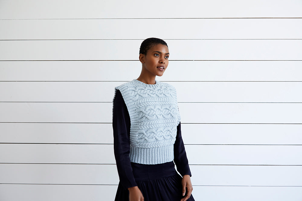 "Harriet" - Tank Top Knitting Pattern For Women in Debbie Bliss Cashmerino Aran by Debbie Bliss in Debbie Bliss - DB327 - Downloadable PDF