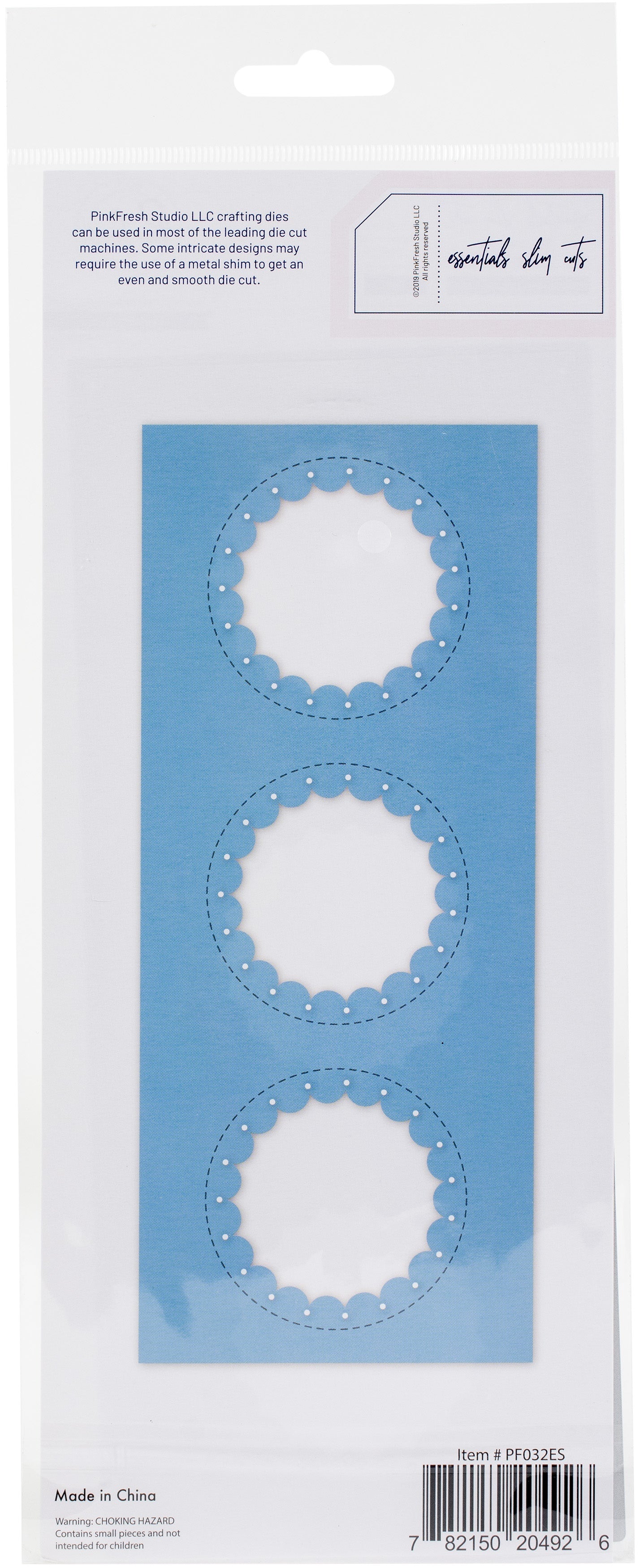 Pinkfresh Studio Essentials Die Set - Slim Stitched Scallop Circle