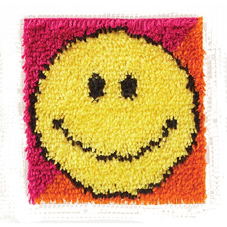 Wonderart Smiley Face Latch Hook Kit
