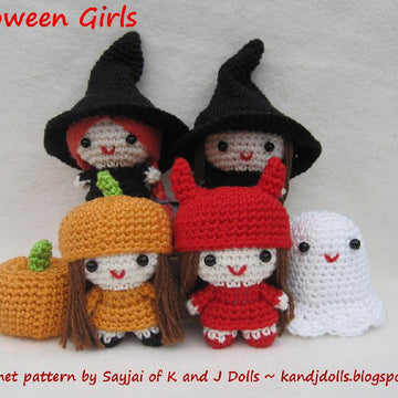 Halloween Girls PDF Amigurumi crochet pattern