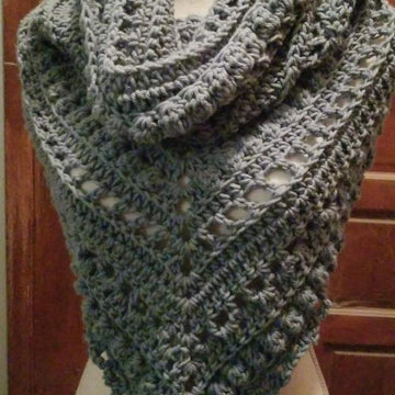 Hooded triangle scarf