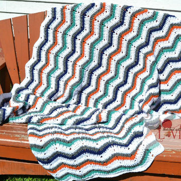 Picket Fence Ripple Afghan