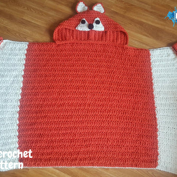 Woodland Fox Hooded Blanket For Adults & Kids