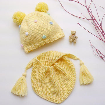 Strickanleitung  - Pünktchen-Mütze & langes Tüchlein - No.191