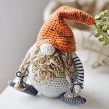 Two Easter Gnomes with a Carrot Crochet Pattern