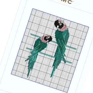 Parrot in DMC - PAT0777 -  Downloadable PDF
