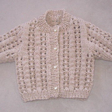 Jenna - babies 8ply lace cardigan