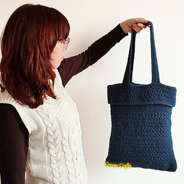 Petrol Blue Tote Bag Crochet Pattern