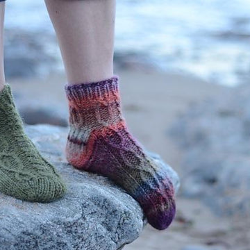 Cosy Cabled Toe-Up Socks