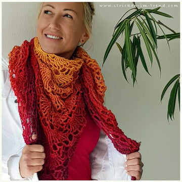 Crochet Pattern Triangle Shawl BioTronik #3 | Textured Crochet Shawl | Modern Geometric Wrap PDF