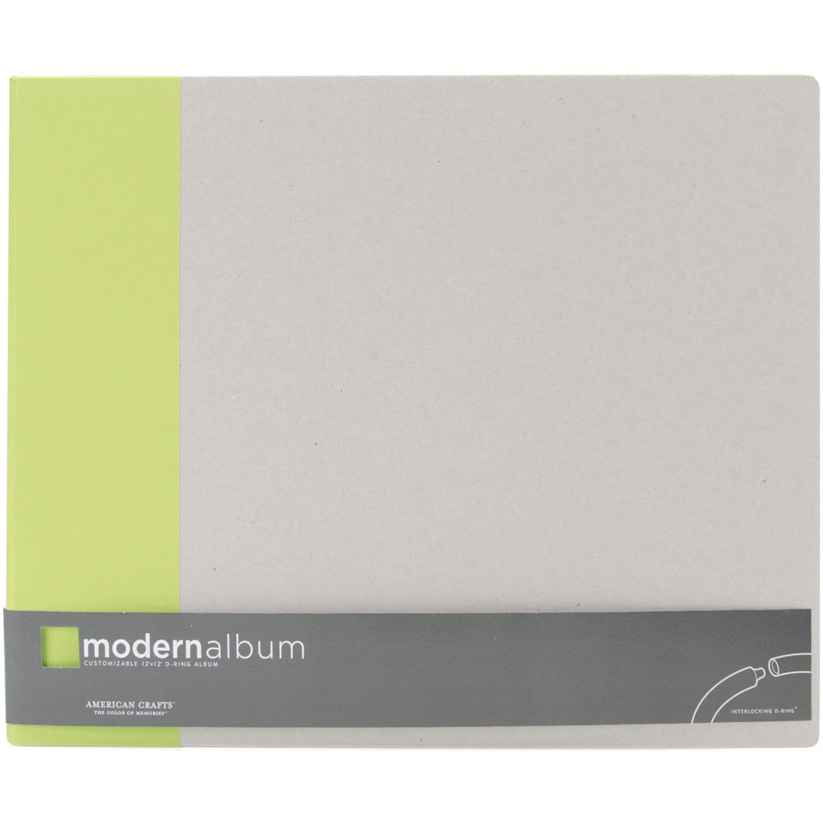 American Crafts Modern D-Ring Album 12"X12" - Key Lime