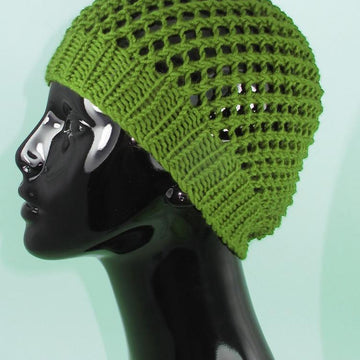 Simple Chunky Lacey Skullcap Hat