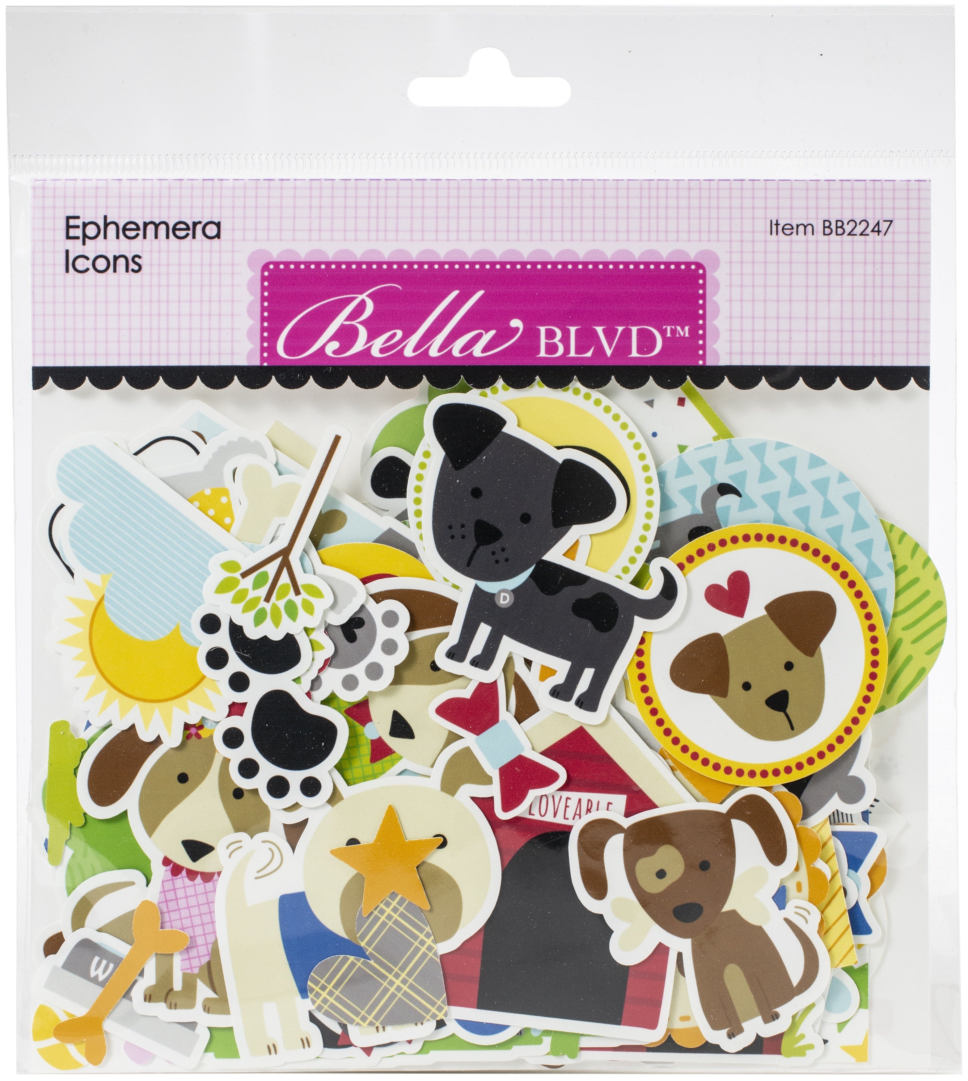 Doodlebug Bella Blvd Cardstock Ephemera - Icons, Cooper