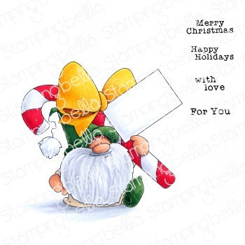 Stamping Bella Cling Stamps - Gnome W/A Candy Cane