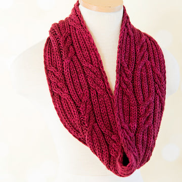 Saru Cable Cowl in SweetGeorgia Superwash Soft - Downloadable PDF