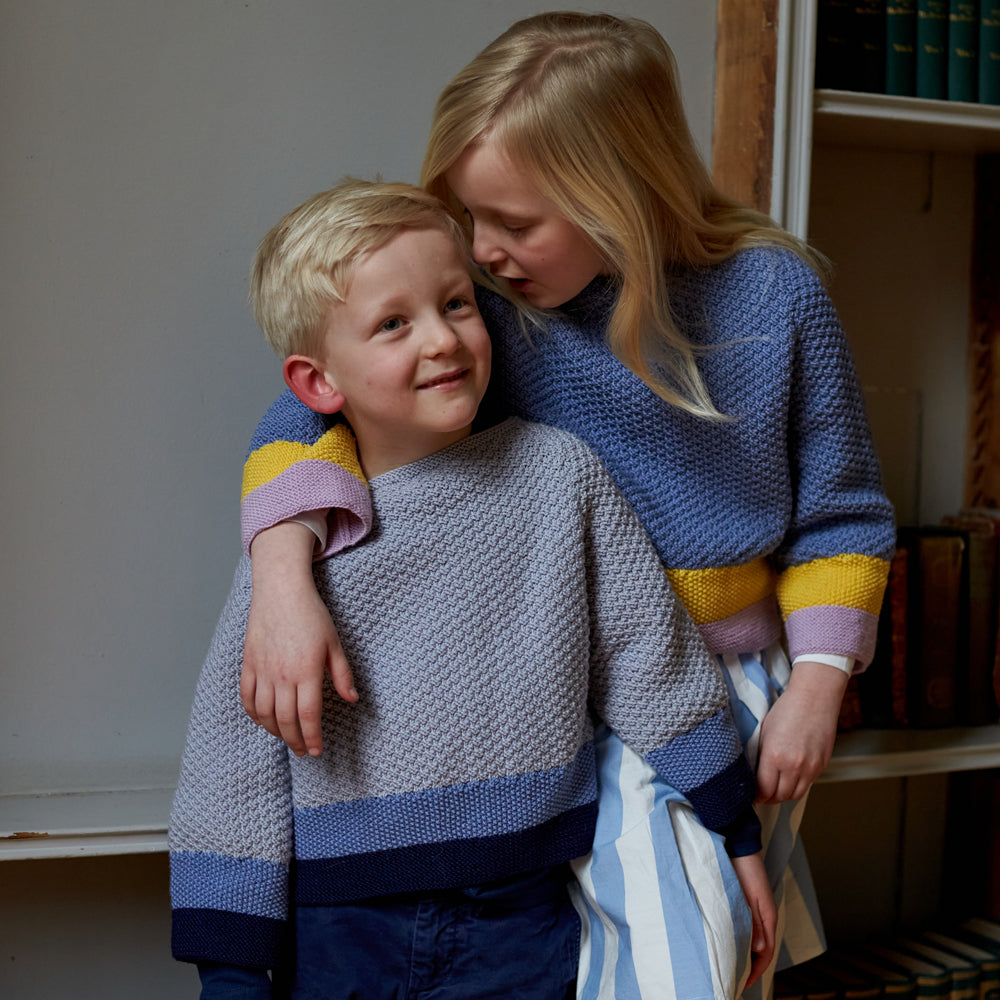 Drew Jumper - Free Knitting Pattern for Kids in MillaMia Naturally Soft Merino