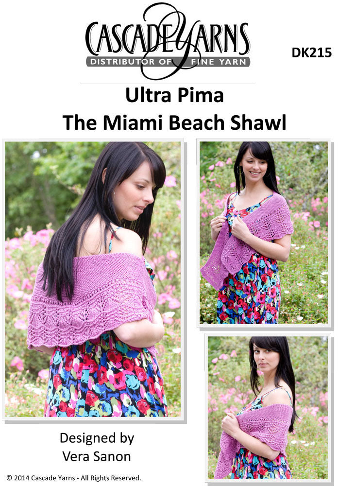 The Miami Beach Shawl in Cascade Ultra Pima - DK215