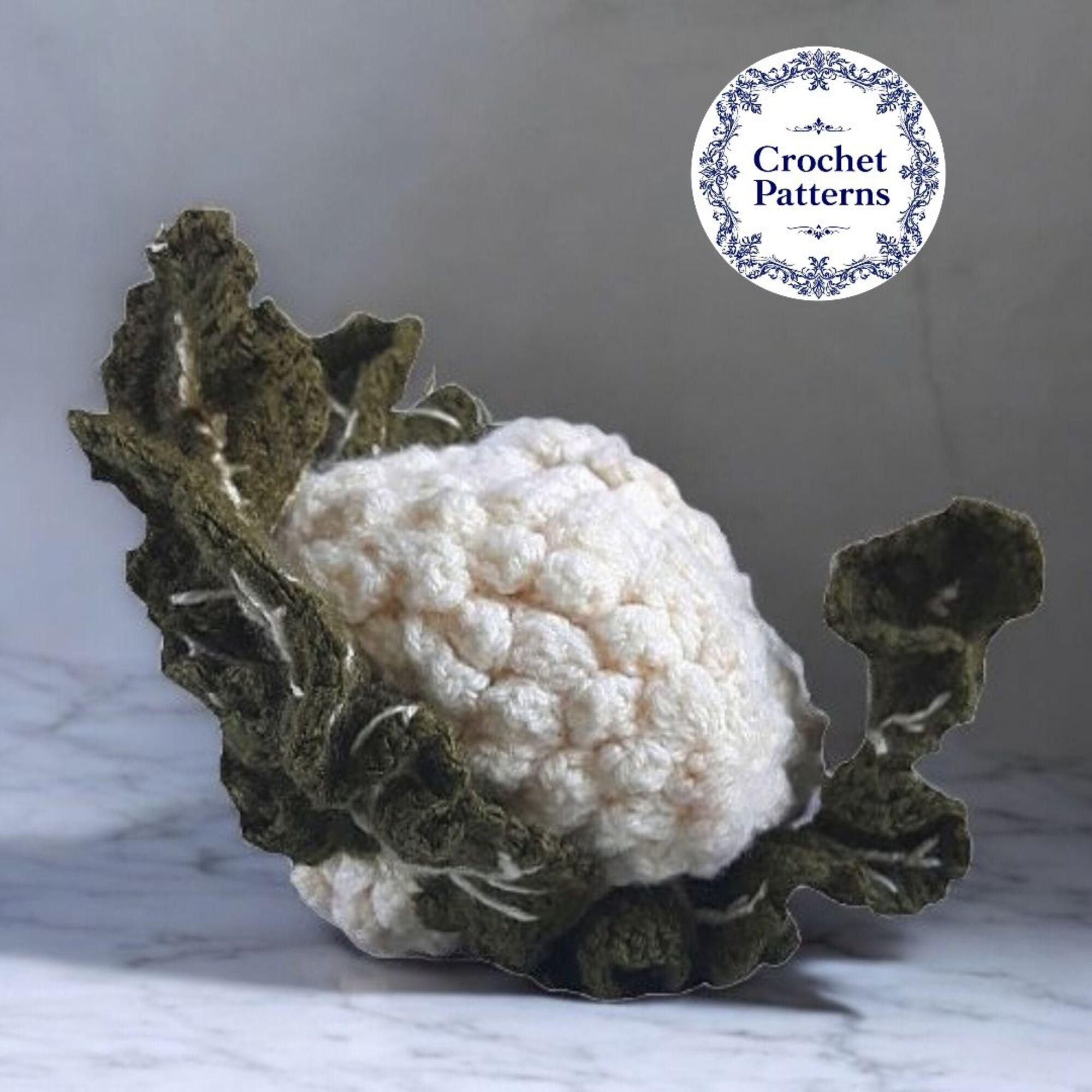Crochet Cauliflower Pattern: Montessori Baby Toy, Friendsgiving Decor (PDF Pattern)