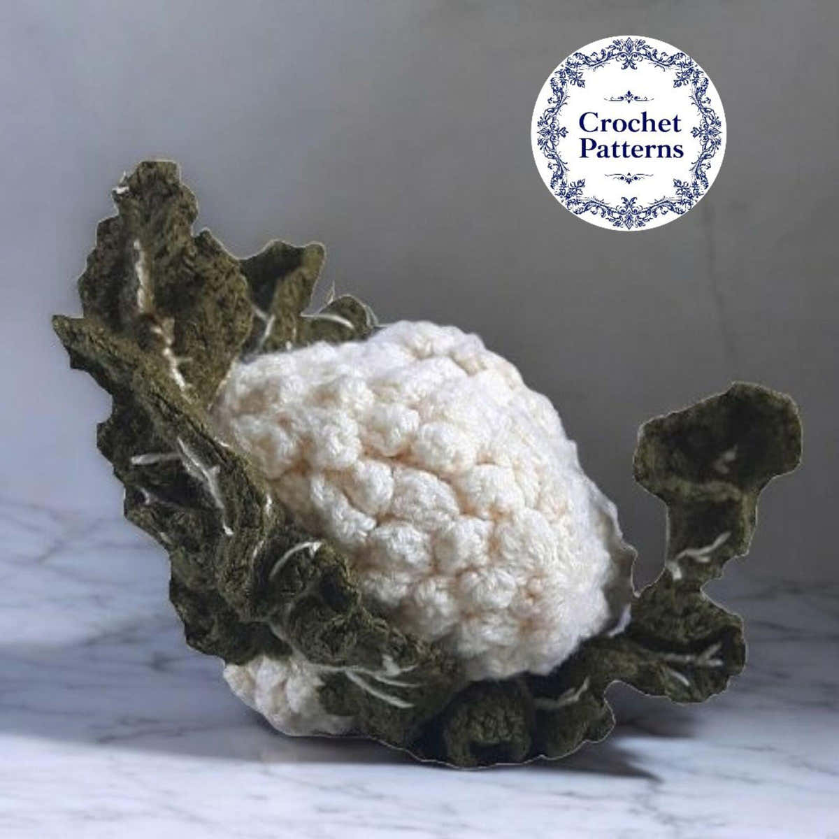 Crochet Cauliflower Pattern: Montessori Baby Toy, Friendsgiving Decor (PDF Pattern)