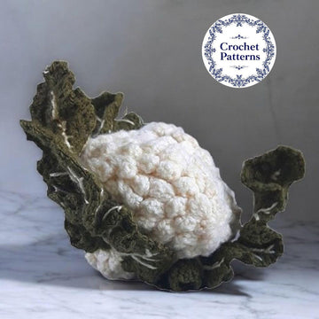 Crochet Cauliflower Pattern: Montessori Baby Toy, Friendsgiving Decor (PDF Pattern)