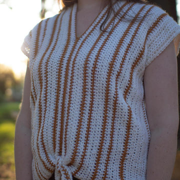 The Linen Front Tie Top