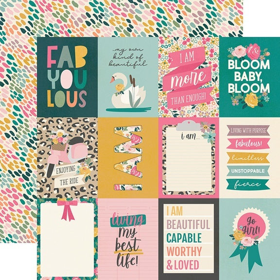 Simple Stories I Am Double-Sided Cardstock 12"X12" 25/Pkg - 3"X4" Elements