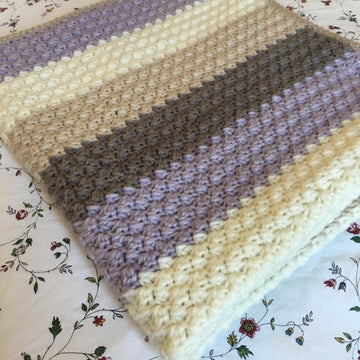 Textured Stripe Baby Blanket