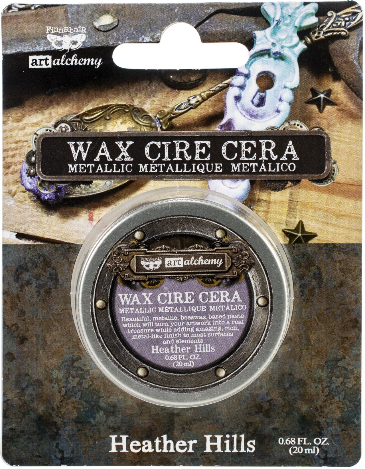 Prima Marketing Finnabair Art Alchemy Metallique Wax .68 Fluid Ounce - Heather Hills